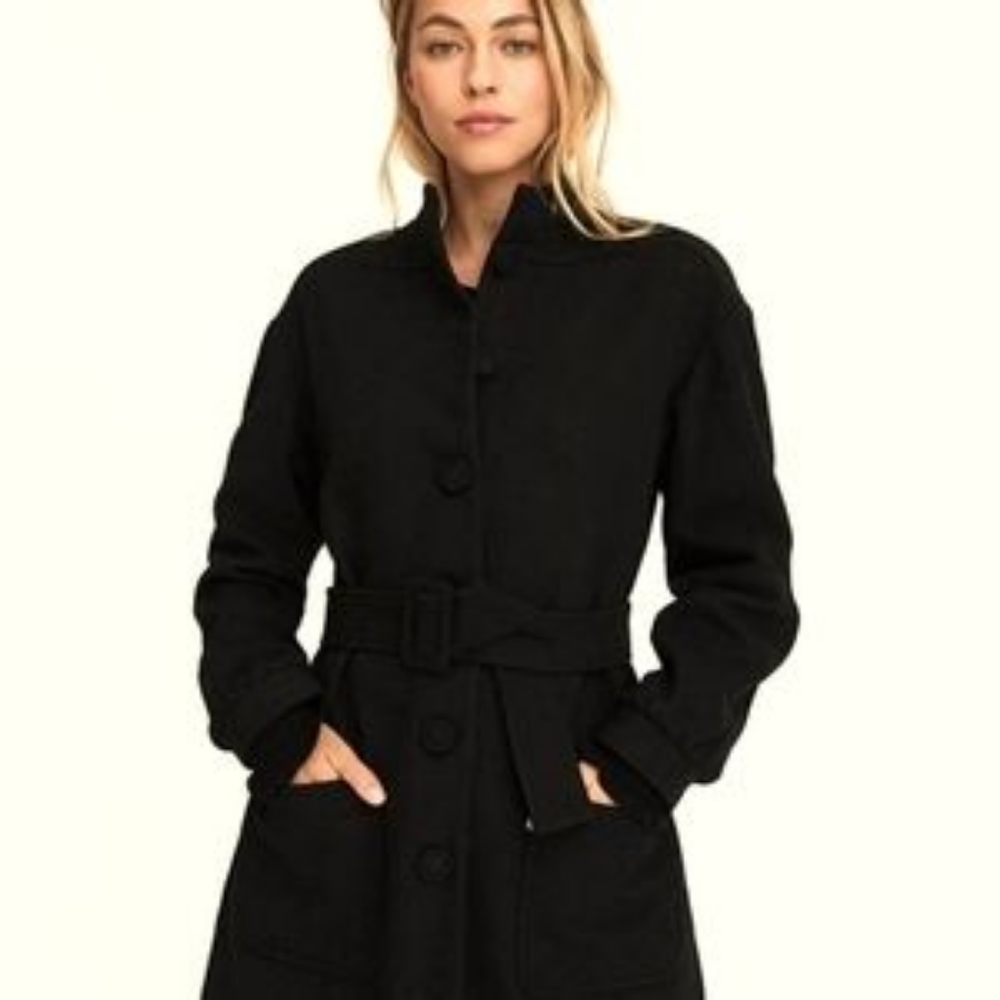 Something Navy Noelle Wool Blend Coat
